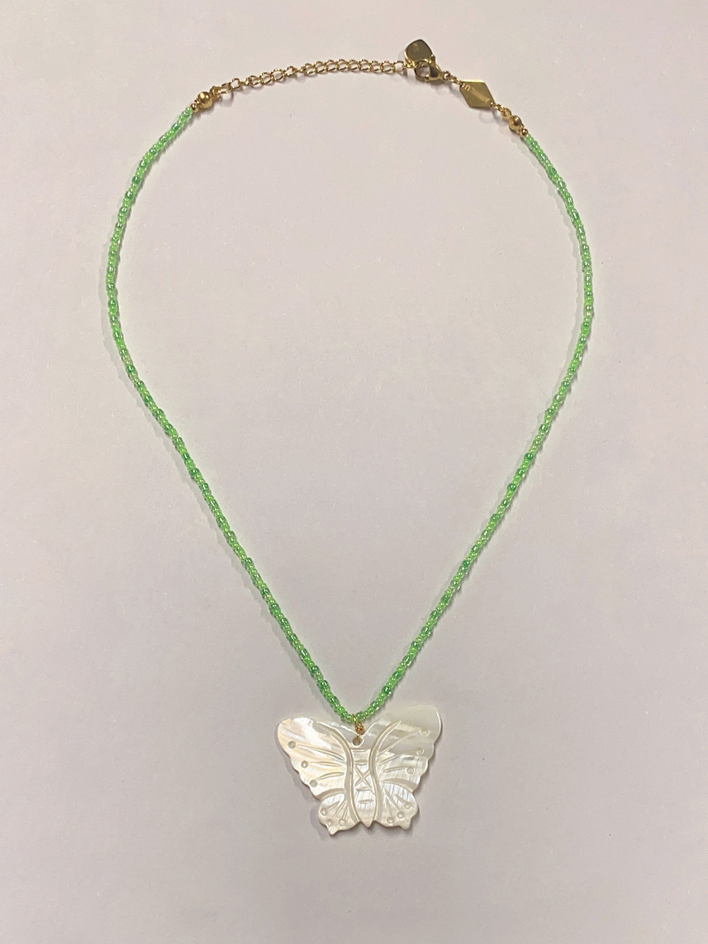 110g Weight 18K Gold Plated Plating Material Bracelets, Necklace Classification 2 PCS/Package Quantity Holiday, Travel Occasion Glass, Shell, Titanium Steel Material Geometric, Butterfly Pattern Women's Gender Beaded Design Casual, Simple Style Style Casual Simple Style Geometric Butterfly Glass Shell Titanium Steel Beaded 18K Gold Plated Women's Bracelets Necklace 8