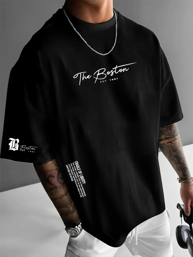 Amazon Independent Station Foreign Trade 2025 nueva moda casual de alta calidad degradado de manga corta con cuello redondo camiseta