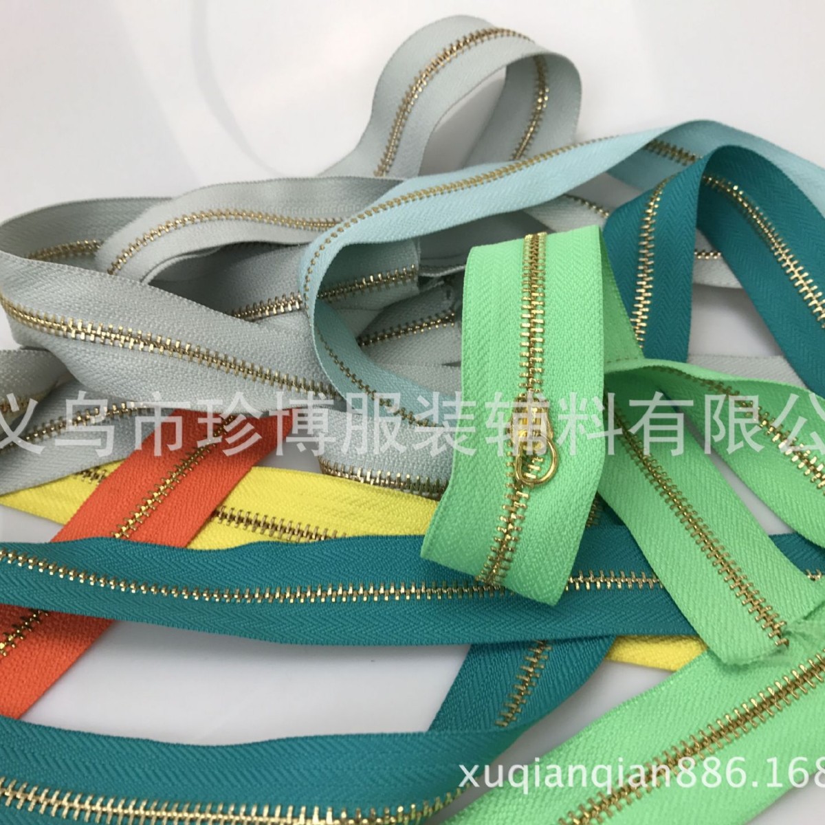 义乌珍博批发金属拉链 休闲裤闭尾拉链 现货3号金属拉链码装