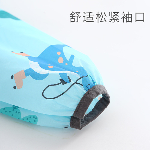 Children's painting smock waterproof and anti-dirty baby eating clothes painting apron long-sleeved art for kindergarten spring and summer