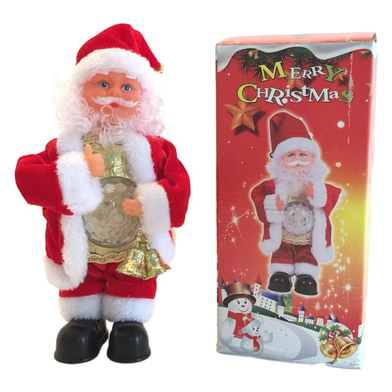 Juguetes navideños creativos, caja de música navideña con vientre de 30cm, regalos de Navidad, decoraciones de regalo