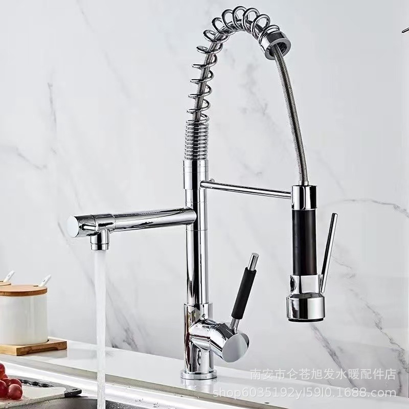 acero inoxidable spr cocina tipo dibujo retráctil giratorio frío y caliente lavabo de verduras lavabo