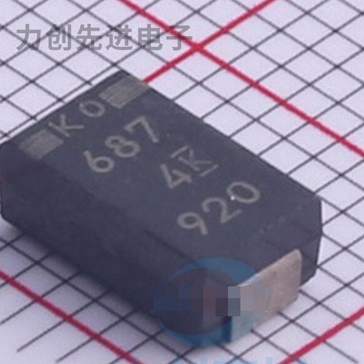 T520D687M004ATE025 参数 680uF(687) ±20% 4V 钽电容