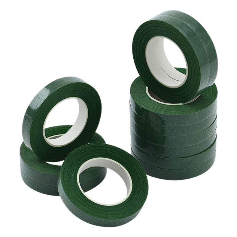 Fuente fábrica cinta floral 27 m cinta verde al por mayor crepe cinta de papel cinta floral DIY producción