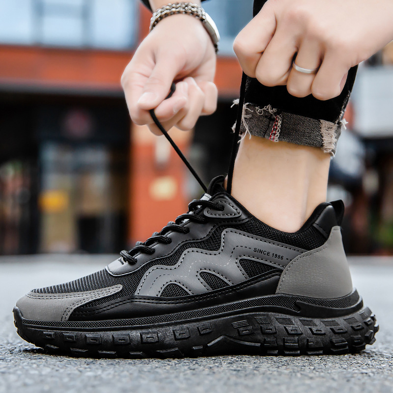 Autumn new men's single-layer shoes sneaker soft and comfortable outdoor sports leisure low-top youth shoes