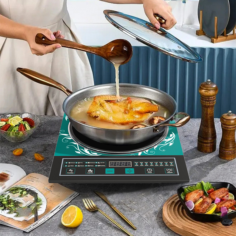 Estrella ganadora transfronteriza estándar británico estándar europeo Cocina de Inducción hogar inteligente a prueba de agua táctil panel de Cocina de Inducción