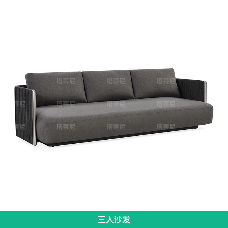 Sofá de tejido de cuerda al aire libre patio villa terraza diseñador de muebles jardín al aire libre impermeable sofá de ocio