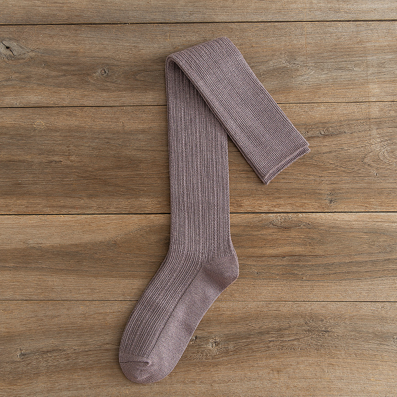 Medias de las mujeres calcetines de pantorrilla de estilo preppy negro pierna flaca media alta Calcetines de la rodilla de las mujeres de una sola pieza de entrega