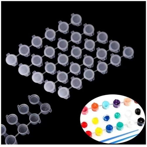Set of 6 empty containers for art paint sticks, 12-color acrylic paint set, 3ml dry-resistant paint box with color mixing tray