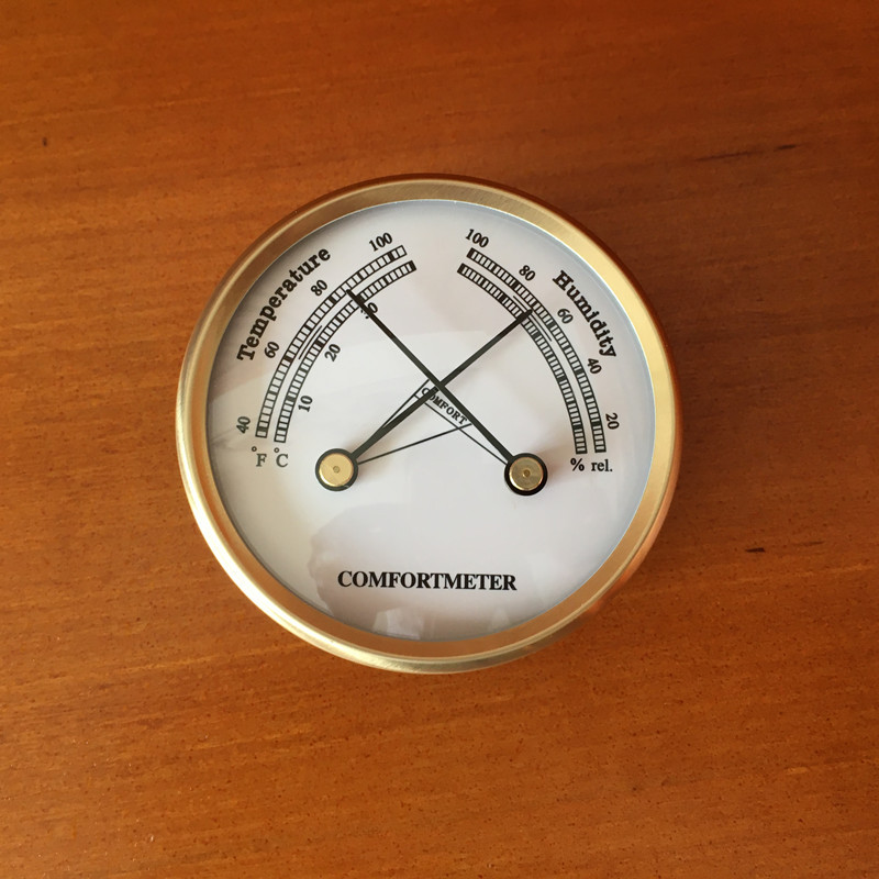 镶嵌表工艺品温度计湿度计2合1表头，多个规格