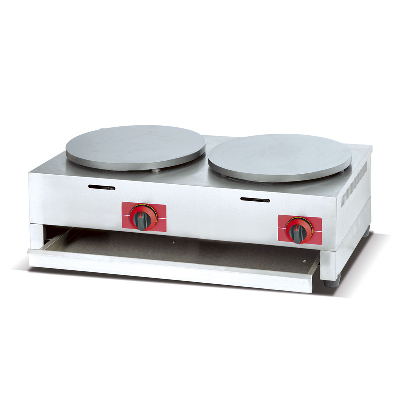 厂家直销双头燃气班戟炉OE-2煎饼果子机商用薄蛋饼机欧特小吃设备