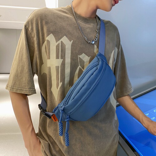 Japanese chest bag for women  summer new style casual simple crossbody bag sports couple small bag versatile Hong Kong style waist bag for men