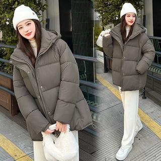 2025冬季棉衣女加厚连帽宽松连帽韩版面包服小个子棉袄外贸棉服潮