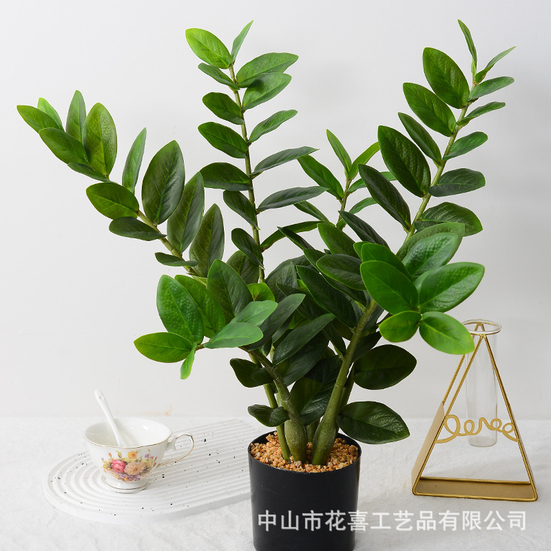 Simulation Money Leaf Small Tree Potted Home Shopping Mall Tropical Green Fake Tree Simulation Money Tree Green Plant Decoration