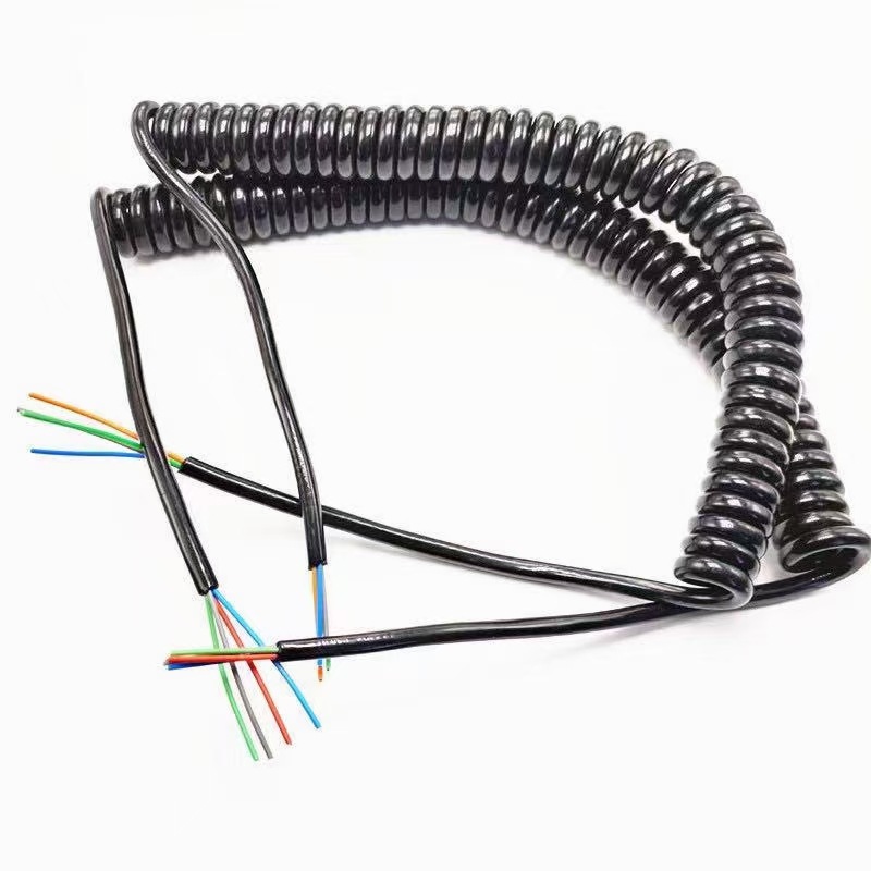 PU弹簧线2芯4芯 家用 工业用 电器用 螺旋电线电缆插头电源电源线