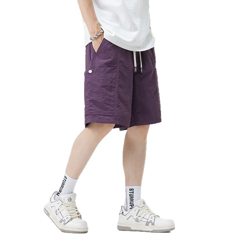 Men's silk thin quick dry summer shorts, sports trousers for leisure, American style