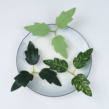 厂家直销批发仿真绿叶玫瑰叶客厅装饰小菊叶插花配件园艺装饰