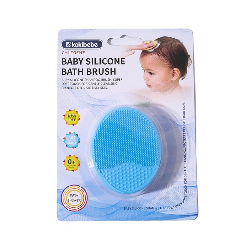 Cepillo de champú de masaje de silicona para bebés Cepillo de limpieza de baño de baño para bebés Cepillo de silicona para limpieza del cuero cabelludo para recién nacidos
