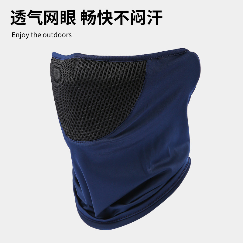 Máscara solar de ciclismo para hombres, máscara de cuello de hielo transpirable, máscara UV de verano, turbante de ciclismo fresco