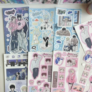 卡通贴纸韩系甜酷男孩贴纸可爱人物贴纸ins咕卡装饰素材手账贴纸