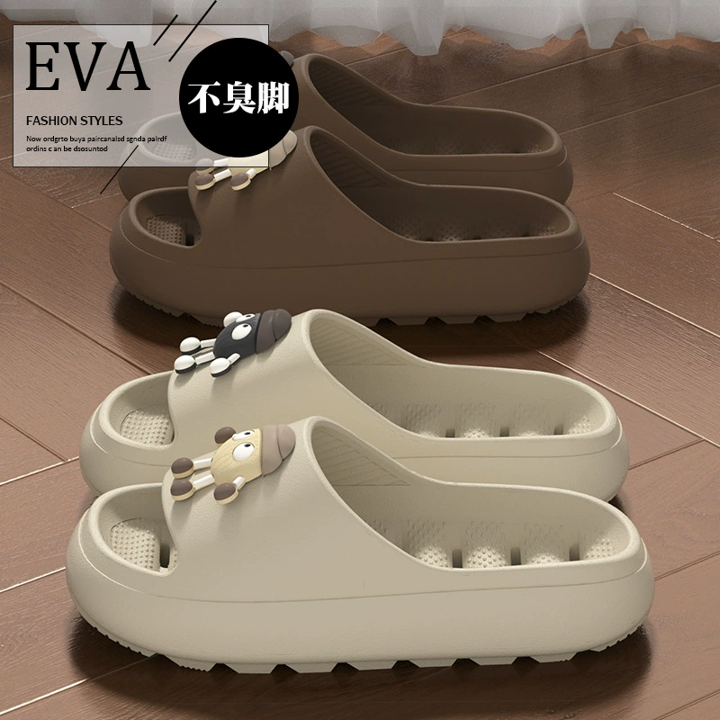 2025 Новые мультяшные милые тапочки для женщин, домашние, для ванной, специальные нескользящие быстросохнущие сандалии для мужчин