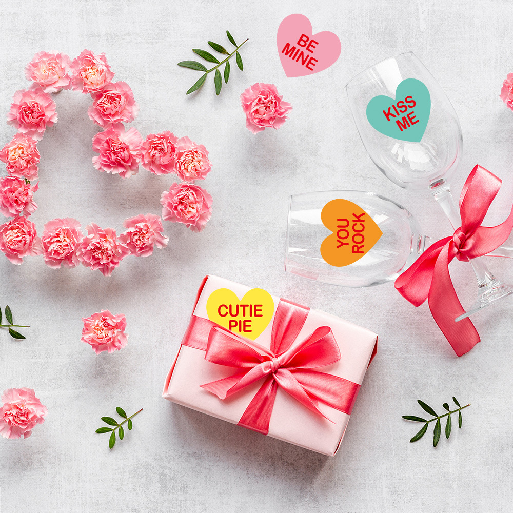 Amazon Día de San Valentín fiesta decoración Pegatinas de papel decoración del Día de San Valentín Diario pegatinas