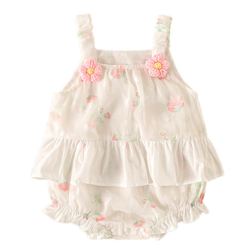 Baby Bandeau Baggy Pajama Set Summer Thin Women's Baby Super Cute Stylish Sleeveless Backless Triangle Shirt Summer Outfit