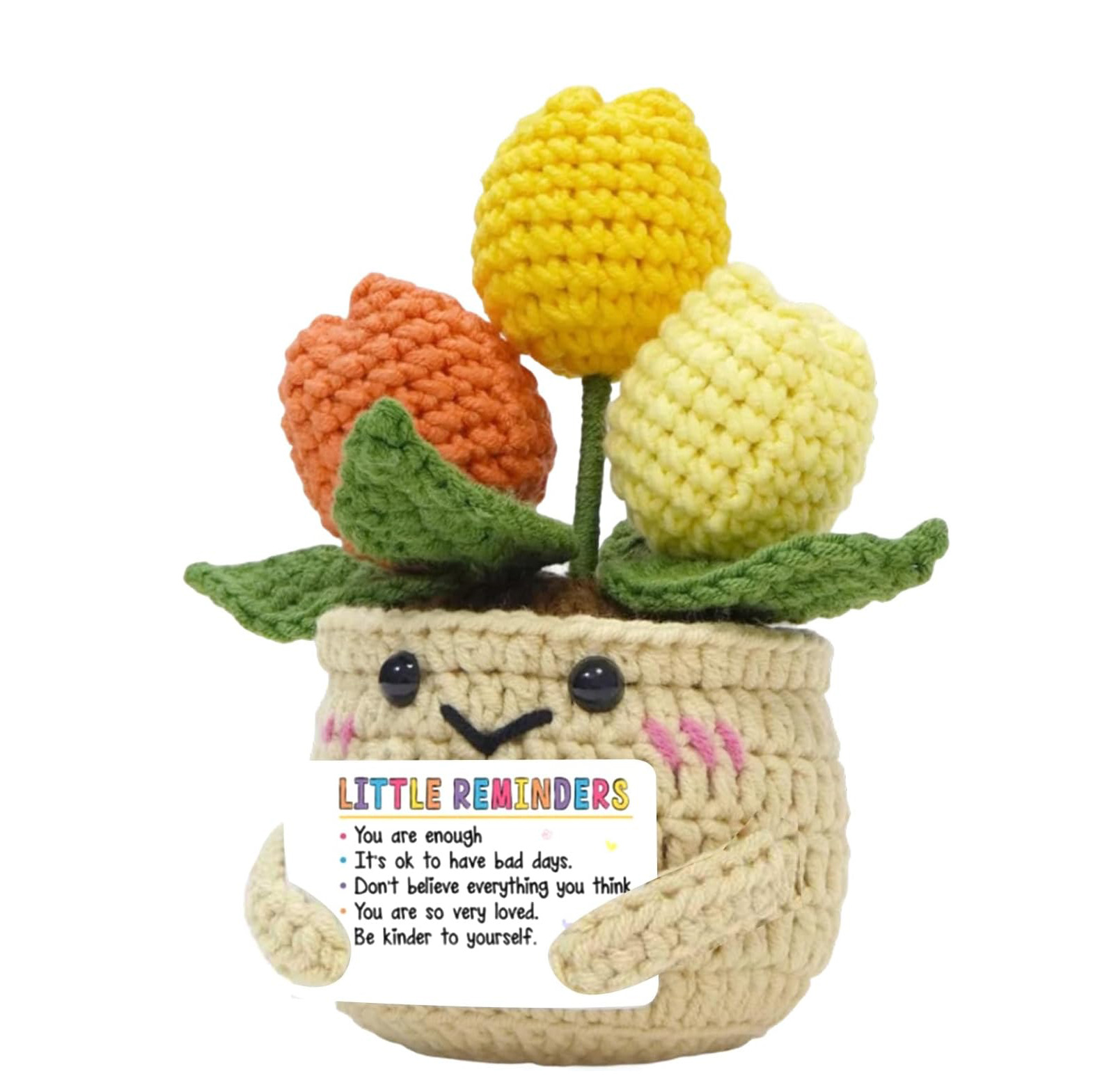 Amazon nuevo Tulip Lilium plantas en maceta pura lana artesanal trenzada adornos decorativos creativos