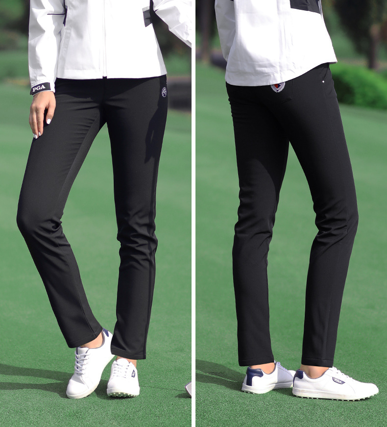 Quần golf nữ thu đông lót nhung co giãn cao — Kuz045 lót nhung-màu xanh, Kuz045 lót nhung-Đỏ, Kuz045 lót nhung-Đen, Kuz045 lót nhung-màu be chi tiết 5