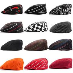 Chef hat, men's duckbill cap, waiter's beret, women's hotel kitchen, hot pot restaurant, work cap for men and women, breathable
