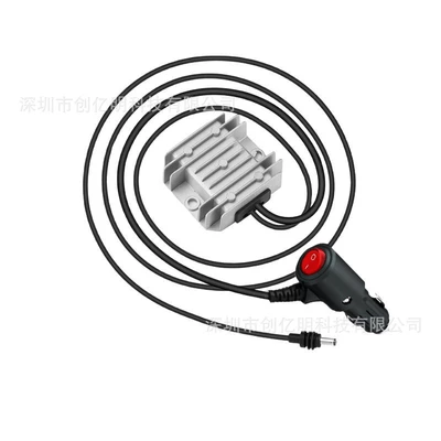 Cross-Border Car Cigarette Lighter Switch Type 12V/24V to 30V 3.5A Power Converter 2m/3m 5m Dc Male Connector (Siqaret yandırıcısı) - 2mdc-male-cable-mini-1224v-to-30v35a-switch-type