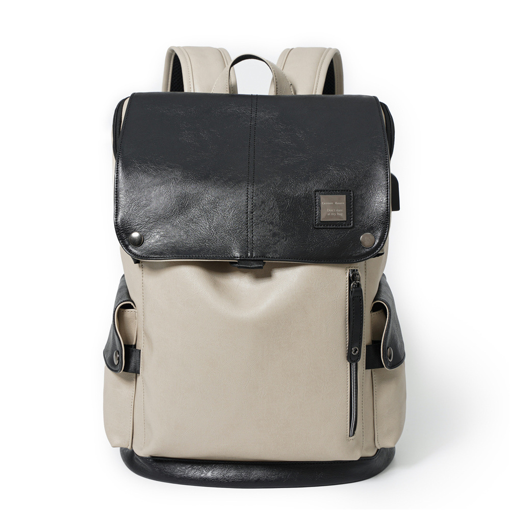 Mens Fashion Backpack Trendy Leisure Travel School Bag For Students_voghion.com