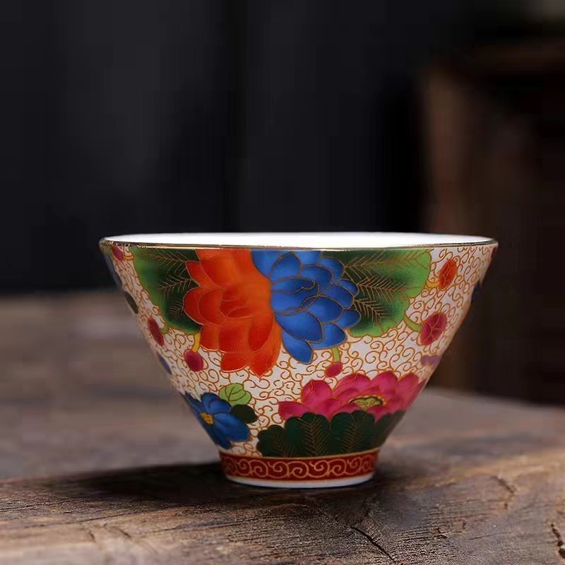 에나멜-만화 대나무 모자컵 (70ML)