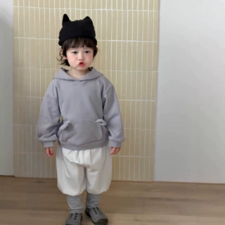 儿童春款连帽卫衣宝宝衣服2026新款韩版童装男童格子衬衫休闲套装