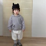 儿童连帽男童格子卫衣