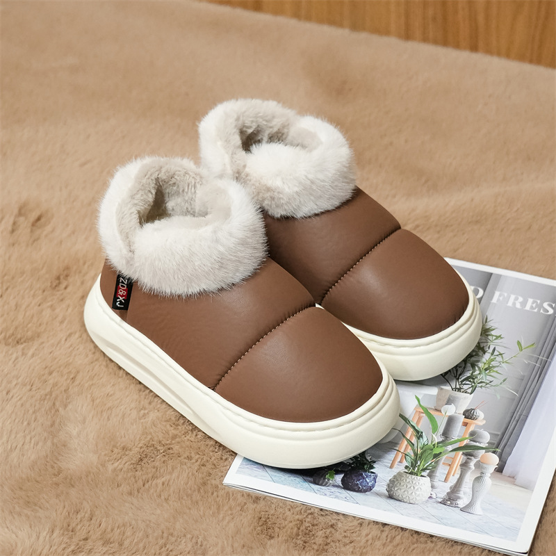 두꺼운 밑창 스노우 부츠 여성의 겨울 기모 따뜻한 2024 새로운 영하 40 도 하이 탑 아빠 스포츠 큰면 신발