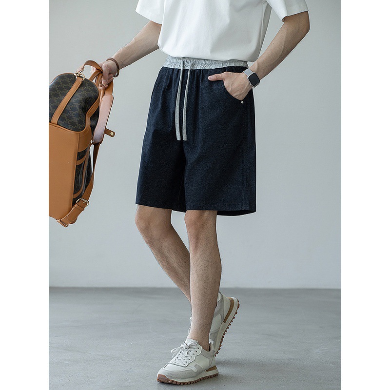 Urban Sports Series Breathable Casual Pants for Men 2025 Summer Slimming Look Elastic Waist Straight New Casual Pants