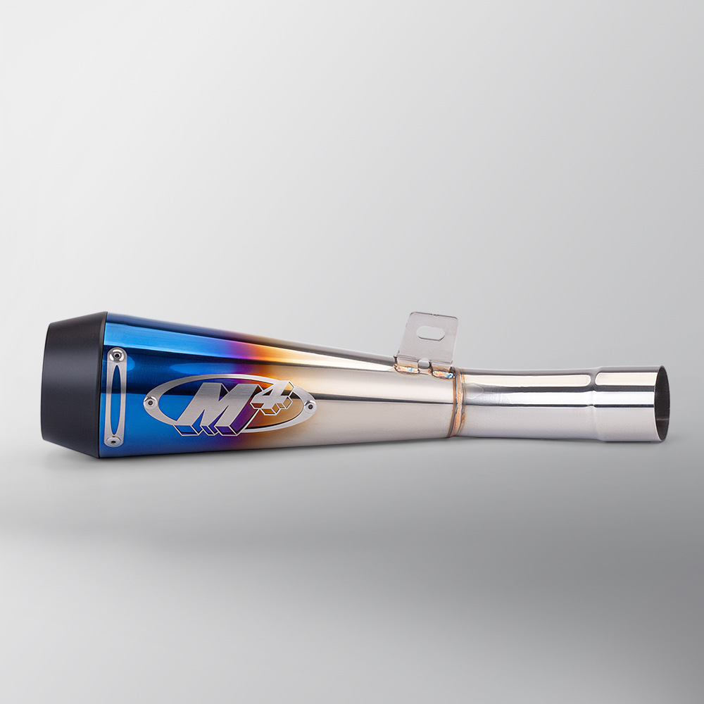 Suitable for ZX-6R motorcycle modified exhaust pipe stainless steel integrated mid-tail section special car straight up 09-24 years