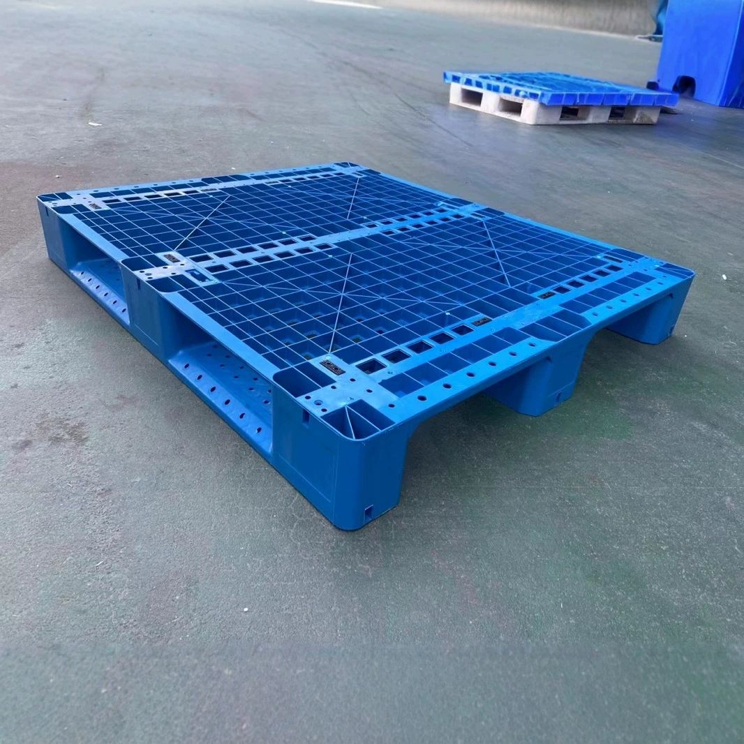 Пластиковый поддон полевой формы, Шанхайский синий сетчатый пластиковый транспортный поддон для склада, пластиковый поддон для погрузчиков
