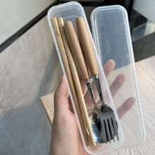 餐具便携盒化妆粉刷收纳盒筷子勺套装不锈钢餐具便携学生批发
