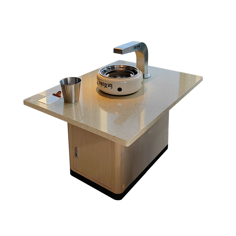 Ant Cave Barbecue Table Smokeless Self-purification Smoke Exhaust Mud Stove Carbon Fire Barbecue Shop Table and Chair Commercial Combination