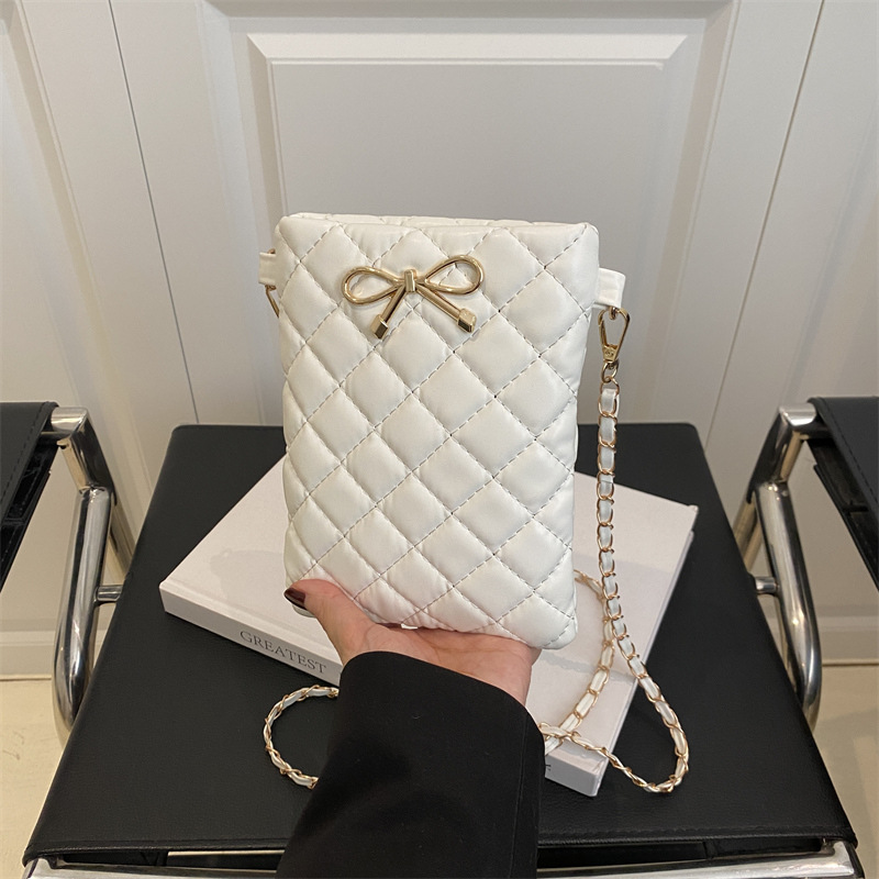 Autumn Popular Bow Small Square Bag Women's 2025 New Fashion Trend Crossbody Bag Niche Sweet Shoulder Bag