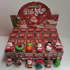 24箱クリスマスブラインド箱サンタクロース公仔同型公仔ネット赤キーホルダー露店児童学生賞品