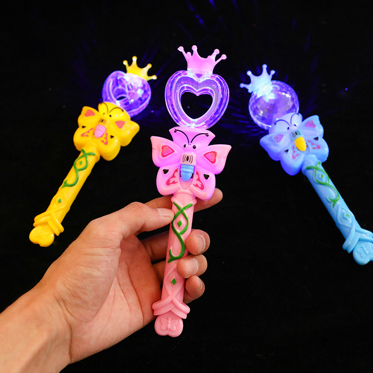Children's Flashing Magic Wand, Small Size with Unique Patterns, Hot-Selling Glowing Magic Wand, Wholesale Supply for Street Vendors
