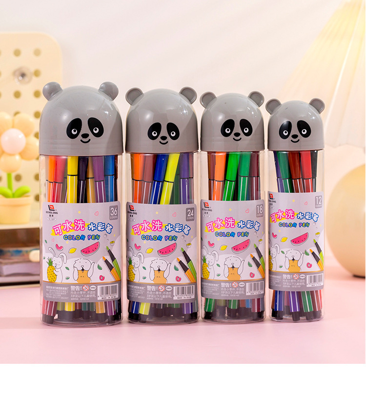 Creative Little Bear Washable Watercolor Brush Painting Marker Set 12/18/24/36 Colors Marker Wholesale Watercolor Brush