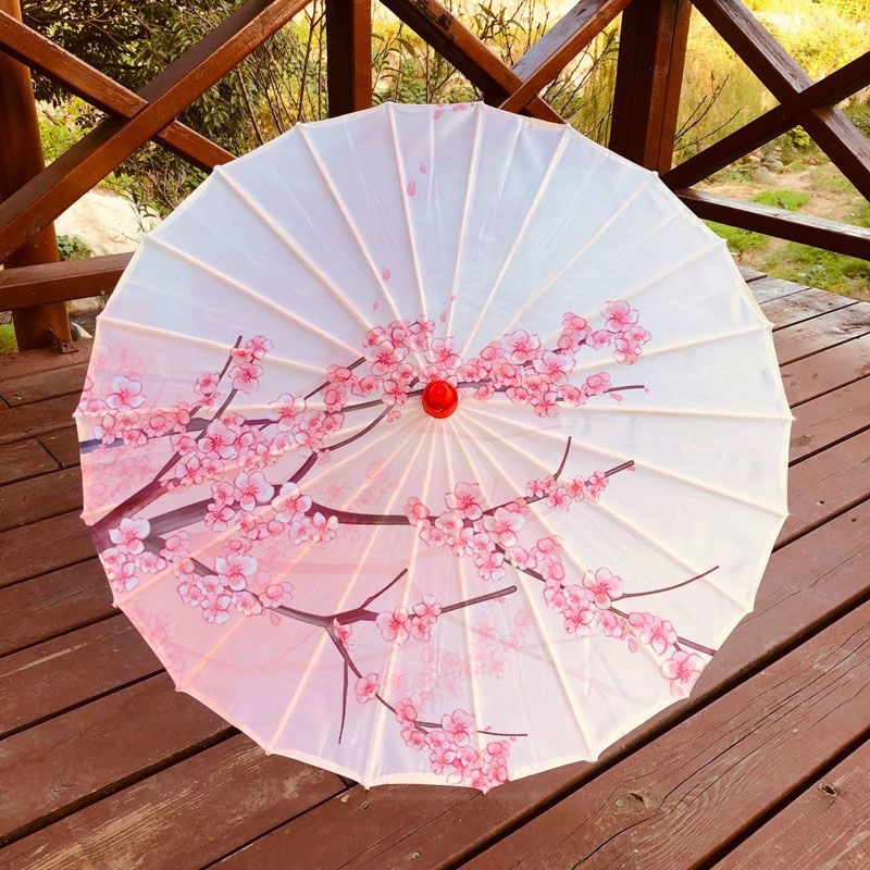 Oil-Paper Umbrella for Women, Ancient Chinese Style, Traditional Dance Performance, Classical Hanfu Silk Umbrella, Cheongsam Prop, Decorative Red Umbrella