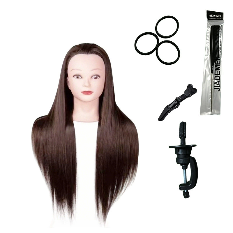 Cabeza de Entrenamiento para Peluquería de Fibra Sintética para Prácticas de Peluquería