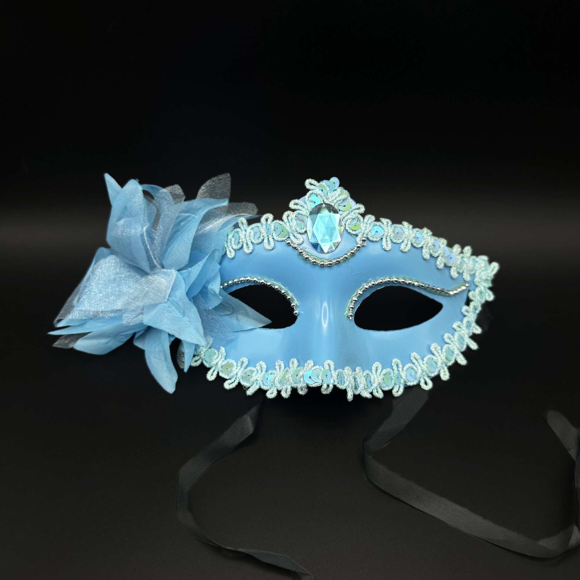 Máscara luminosa caliente transfronteriza Halloween Bola de Navidad fiesta pequeña belleza más lirio flor bola femenina máscara