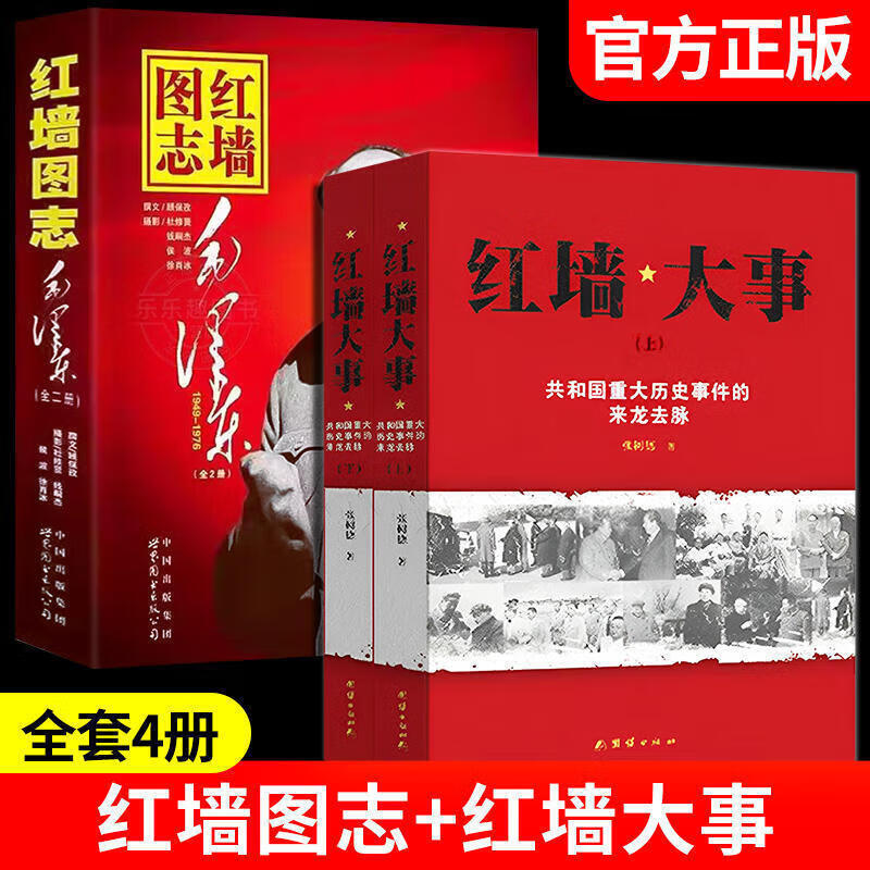 Official Genuine Red Wall Atlas Mao Zedong 2 Red Wall Events Volume 1 and Volume 2 Historical Changes Modern Chinese History Book