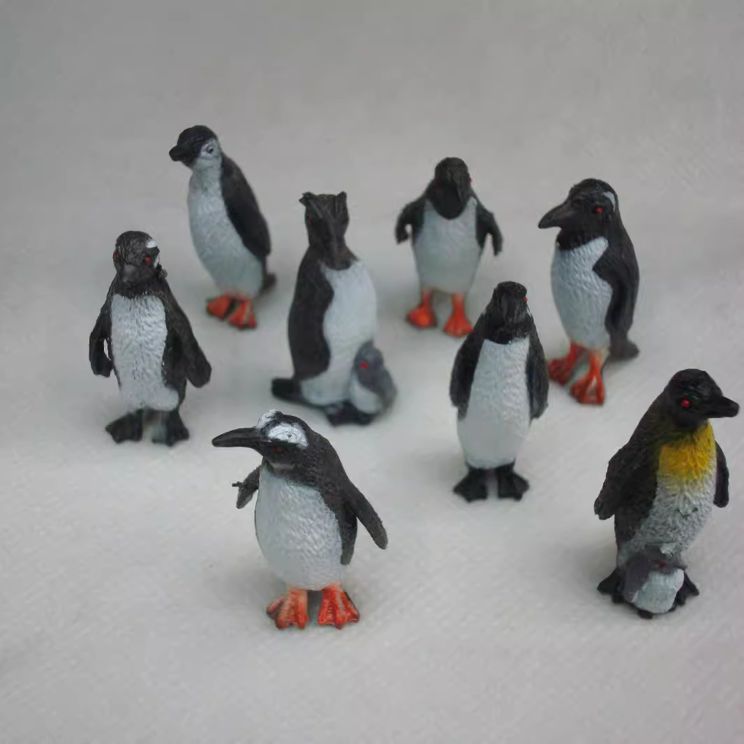 Oferta de bajo precio simulación plástico animal pingüino modelo ciencia y educación cognitiva juguete Mesa arena Decoración Otros accesorios